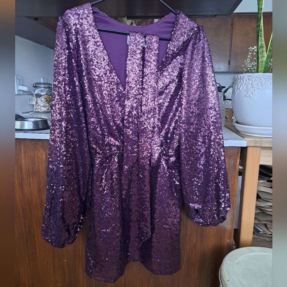Francesca's M Purple Sequin